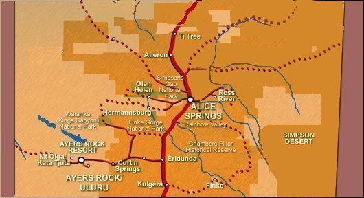 Map of Central Aust